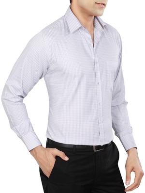 white polyester blend formal shirt - 15343436 - Standard Image - 2