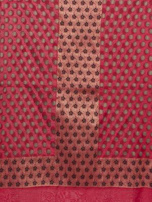 maroon chanderi banarasi dupatta - 15343533 - Standard Image - 2