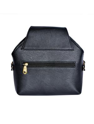black leatherette (pu) regular sling bag - 15343557 - Standard Image - 2