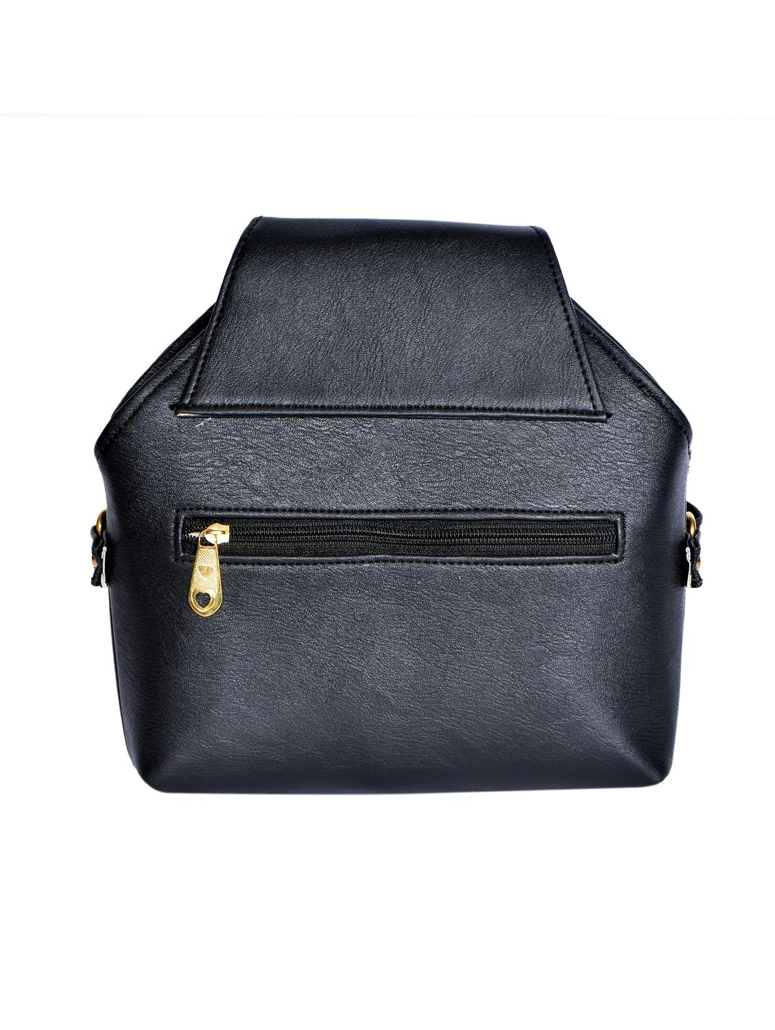 black leatherette (pu) regular sling bag - 15343557 - Zoom Image - 2