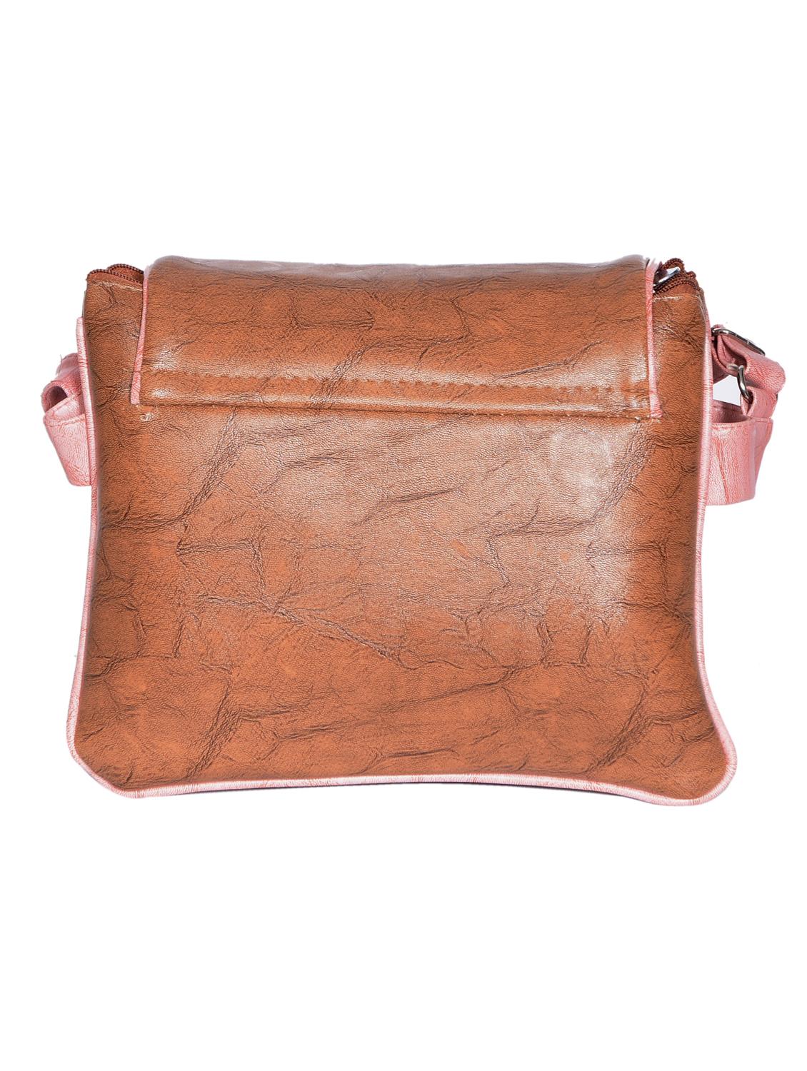 brown leatherette (pu) regular sling bag - 15343564 - Zoom Image - 2