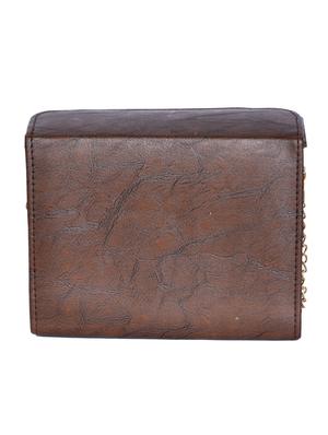 brown leatherette (pu) regular sling bag - 15343566 - Standard Image - 2