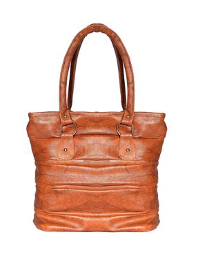 tan leatherette (pu) regular handbag - 15343611 - Standard Image - 2
