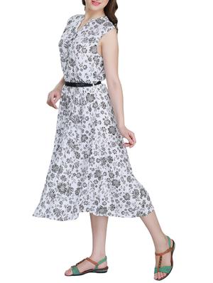 floral belted dress - 15343625 - Standard Image - 2