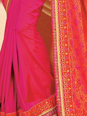 patola jacquard half & half saree with blouse - 15344262 - Standard Image - 2