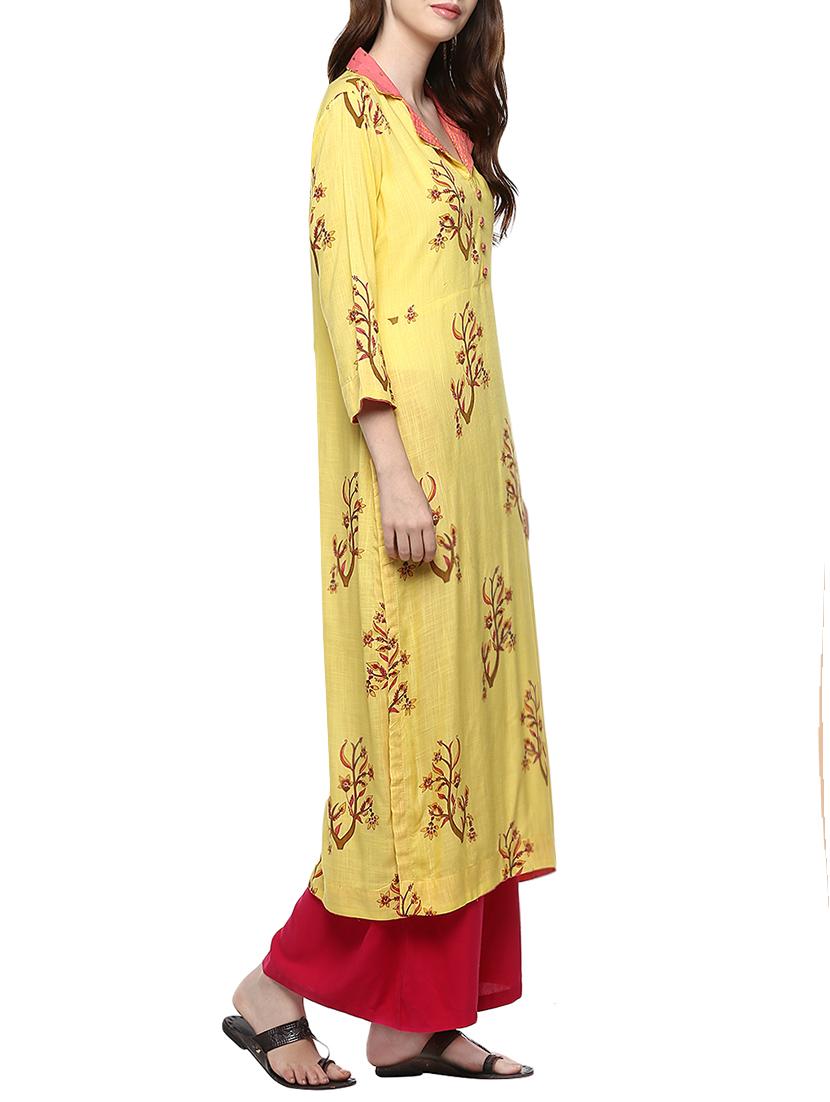 straight printed kurta - 15344404 - Zoom Image - 2