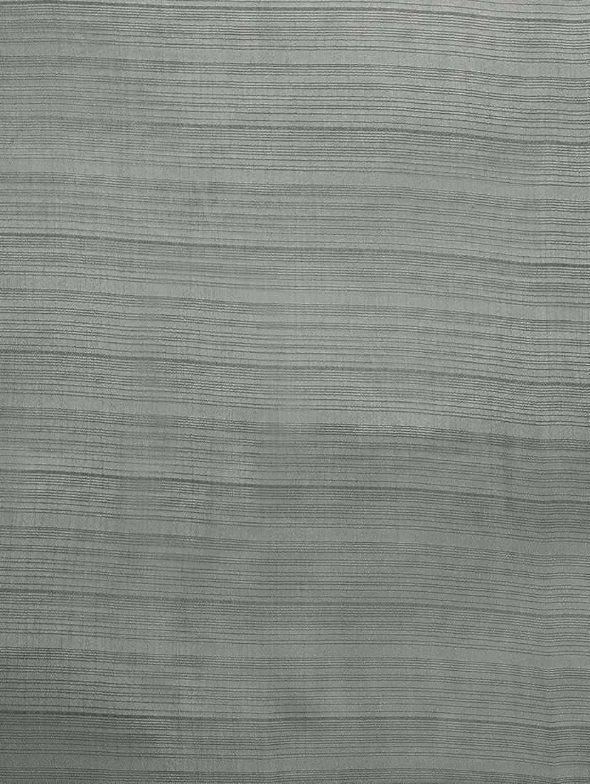 plain grey saree with tassels with blouse - 15344450 - Zoom Image - 5