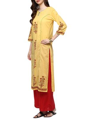 straight printed kurta - 15344502 - Standard Image - 2