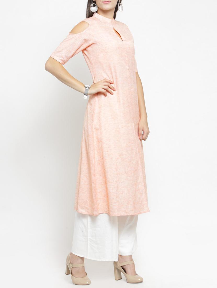 biscotti straight cold shoulder kurta - 15344535 - Zoom Image - 2