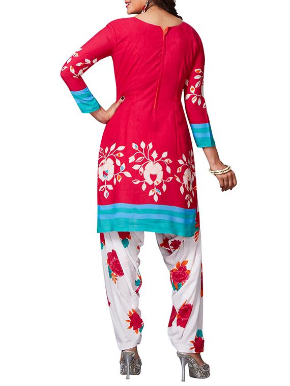 multi colored unstitched combo suit - 15344600 - Zoom Image - 5