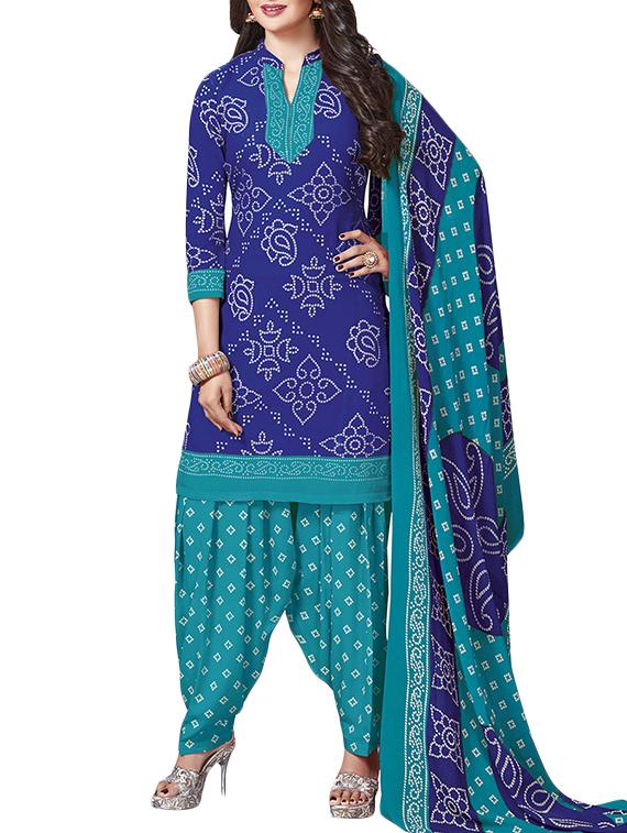 multi colored unstitched combo suit - 15344608 - Zoom Image - 2