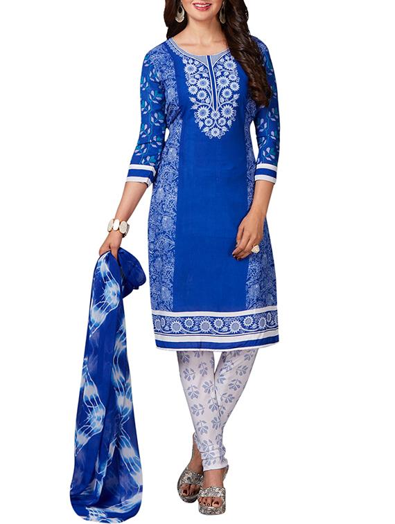 multi colored unstitched combo suit - 15344620 - Zoom Image - 2