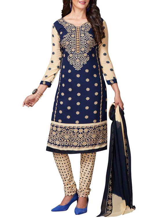 multi colored unstitched combo suit - 15344647 - Zoom Image - 2