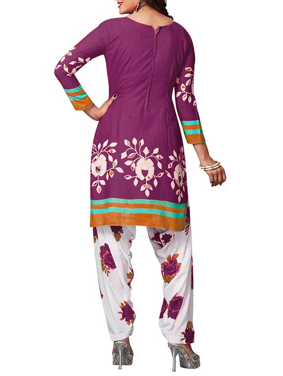 multi colored unstitched combo suit - 15344662 - Zoom Image - 5