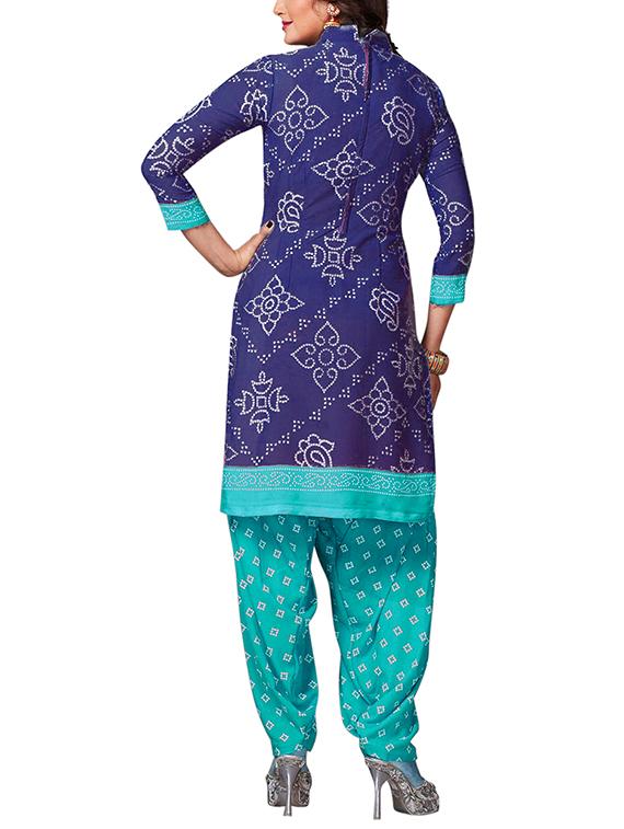multi colored unstitched combo suit - 15344669 - Zoom Image - 5
