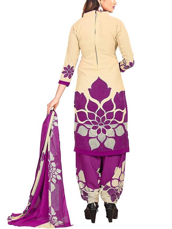 multi colored unstitched combo suit - 15344678 - Zoom Image - 5