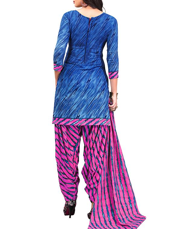 multi colored unstitched combo suit - 15344700 - Zoom Image - 5