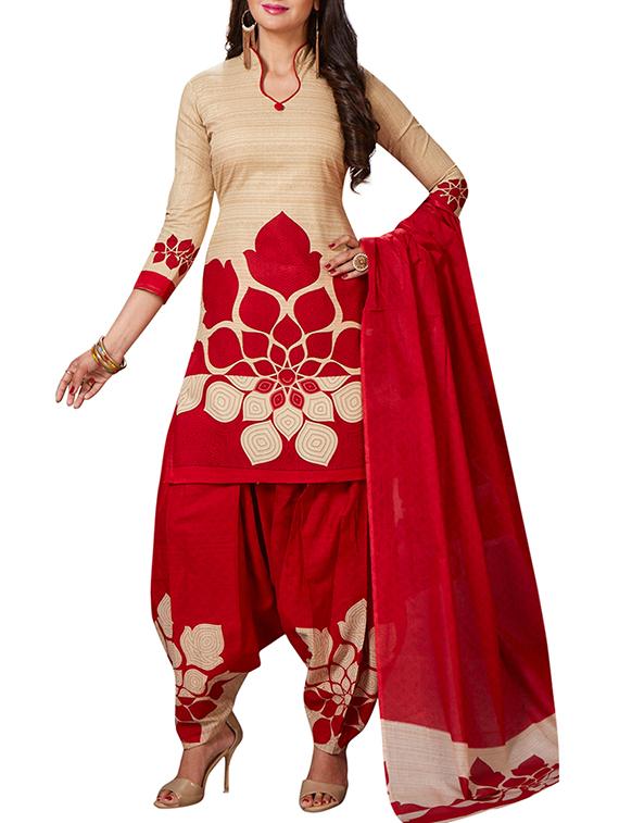 multi colored unstitched combo suit - 15344703 - Zoom Image - 2