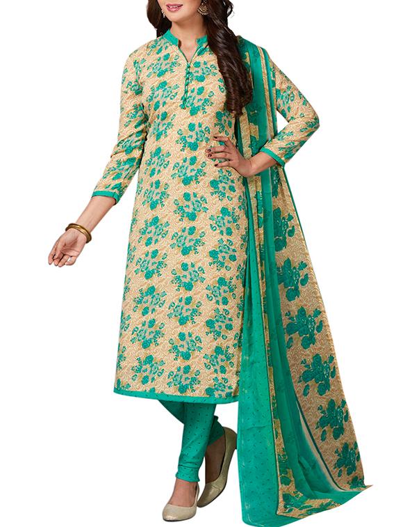 multi colored unstitched combo suit - 15344761 - Zoom Image - 2