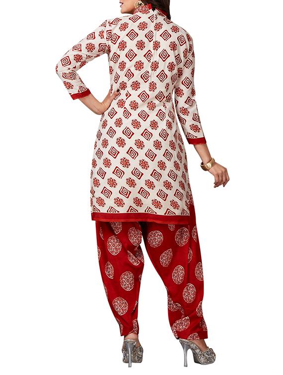 multi colored unstitched combo suit - 15344791 - Zoom Image - 5
