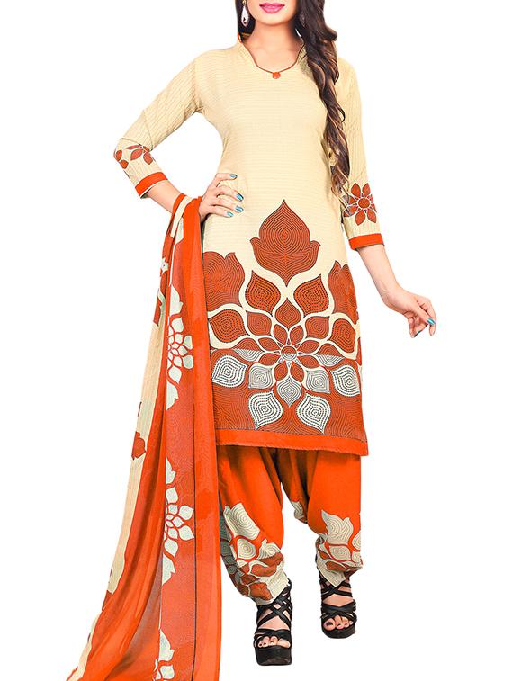 multi colored unstitched combo suit - 15344810 - Zoom Image - 2