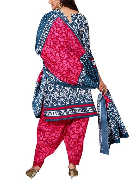 multi colored unstitched combo suit - 15344828 - Zoom Image - 5