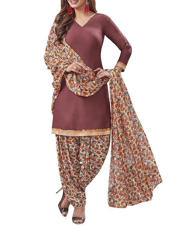 multi colored unstitched combo suit - 15344946 - Zoom Image - 2