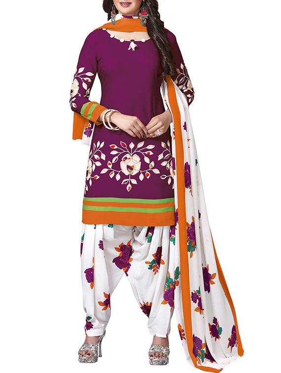 multi colored unstitched combo suit - 15344992 - Zoom Image - 2