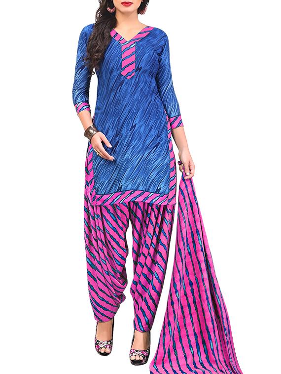 multi colored unstitched combo suit - 15345001 - Zoom Image - 2