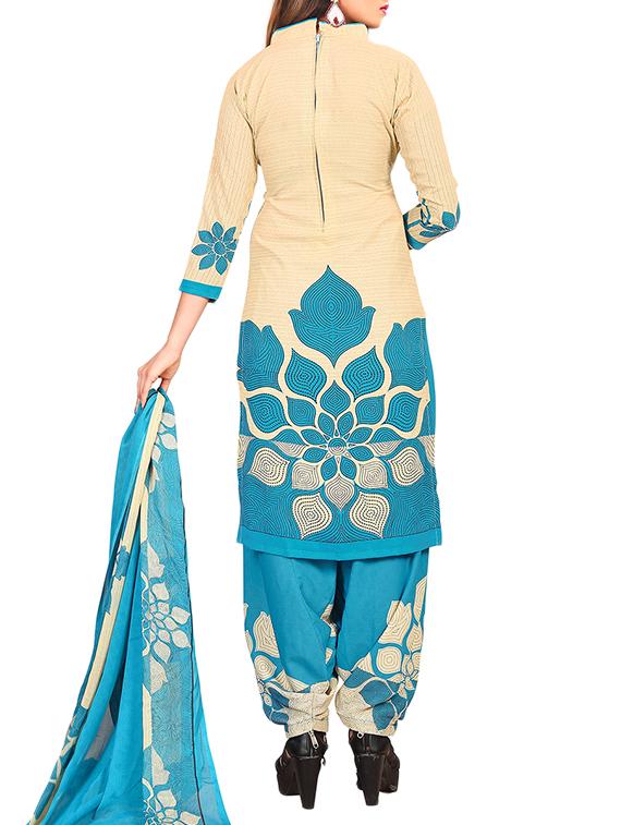 multi colored unstitched combo suit - 15345020 - Zoom Image - 5