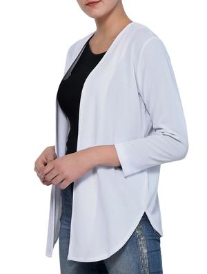 Asymmetric solid shrug - 15345125 - Standard Image - 2