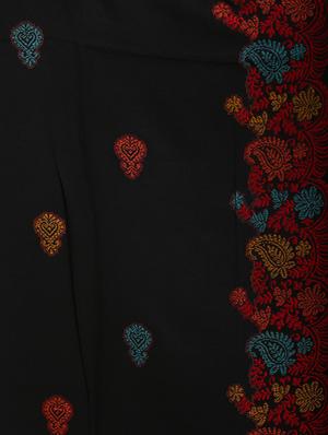 embroidered 100% woolen shawl - 15345222 - Standard Image - 2