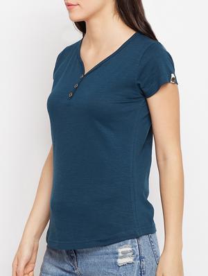 v-neck solid tee - 15345256 - Standard Image - 2