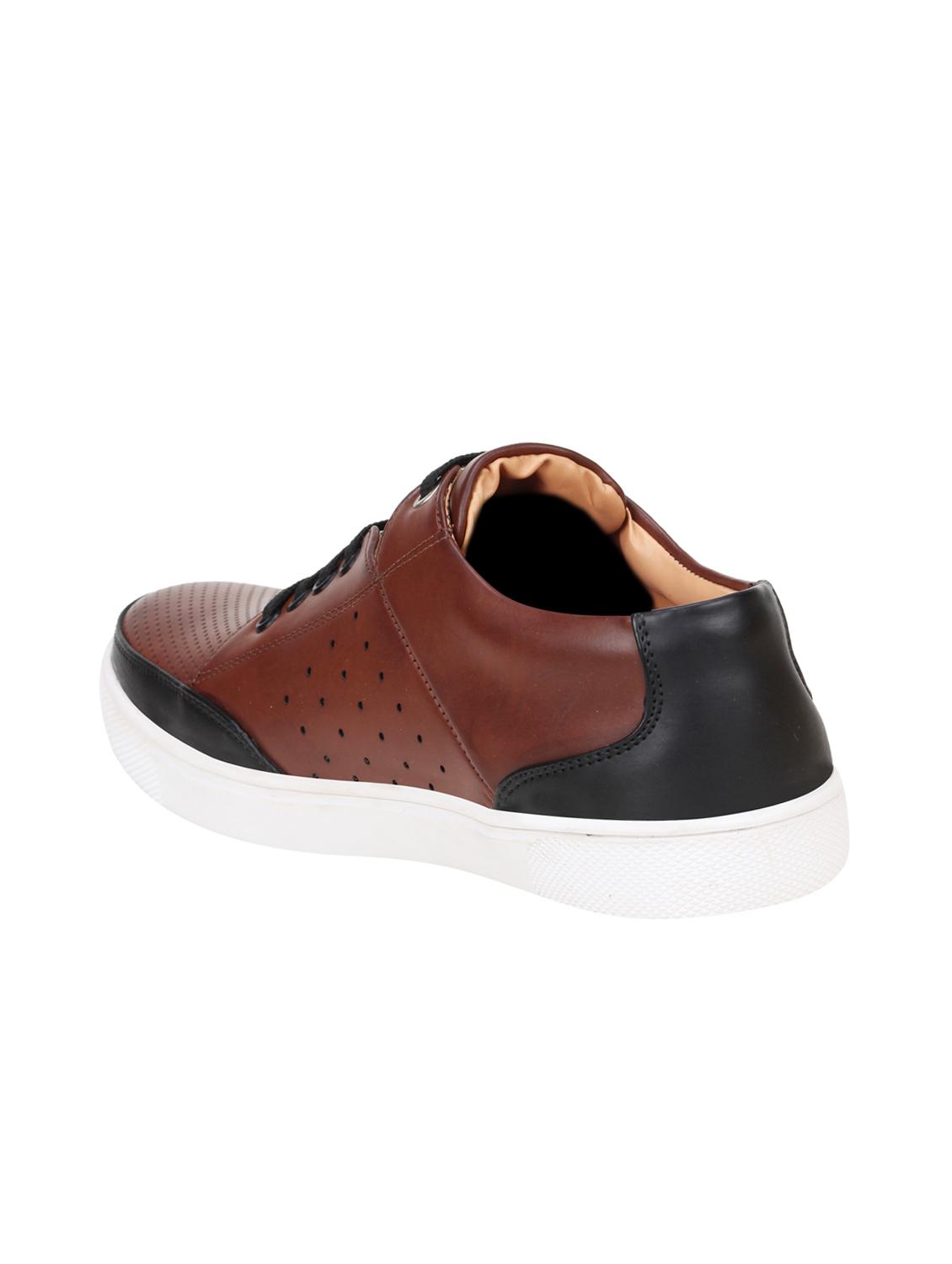 black leatherette lace up sneaker - 15345269 - Zoom Image - 2