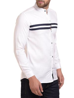 white cotton casual shirt - 15345509 - Standard Image - 2