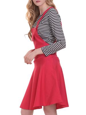 flared patch pocket dungaree dress - 15345551 - Standard Image - 2