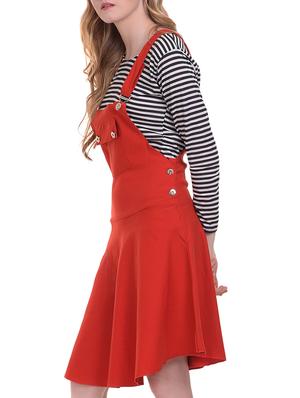 flared patch pocket dungaree dress - 15345553 - Standard Image - 2