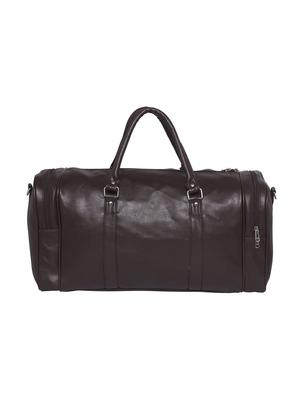 brown leatherette (pu) dufflebag - 15345579 - Standard Image - 2
