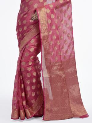 Zari motif Banarasi Saree with blouse - 15345643 - Standard Image - 2
