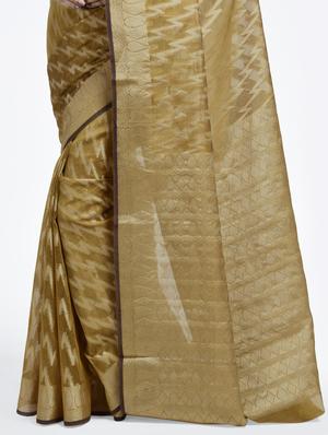 Chevron Motif Banarasi Saree with blouse - 15345647 - Standard Image - 2