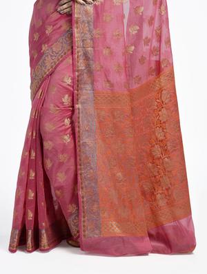 Zari Work Banarasi Saree with blouse - 15345669 - Standard Image - 2