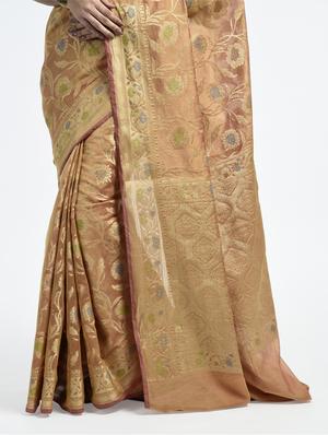 Zari Motif Banarasi Saree with blouse - 15345699 - Standard Image - 2