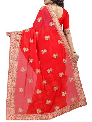 coding embroidery work saree with blouse - 15345826 - Standard Image - 2