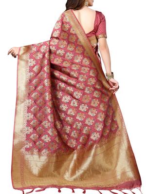 zari woven banarasi silk saree with blouse - 15345841 - Standard Image - 2