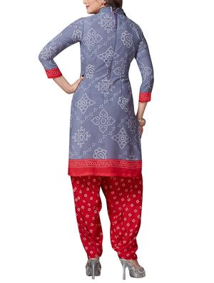 Printed unstitched salwar suit - 15346593 - Standard Image - 2