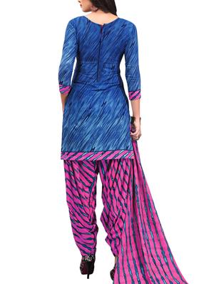 Leheriya print unstitched salwar suit - 15346596 - Standard Image - 2