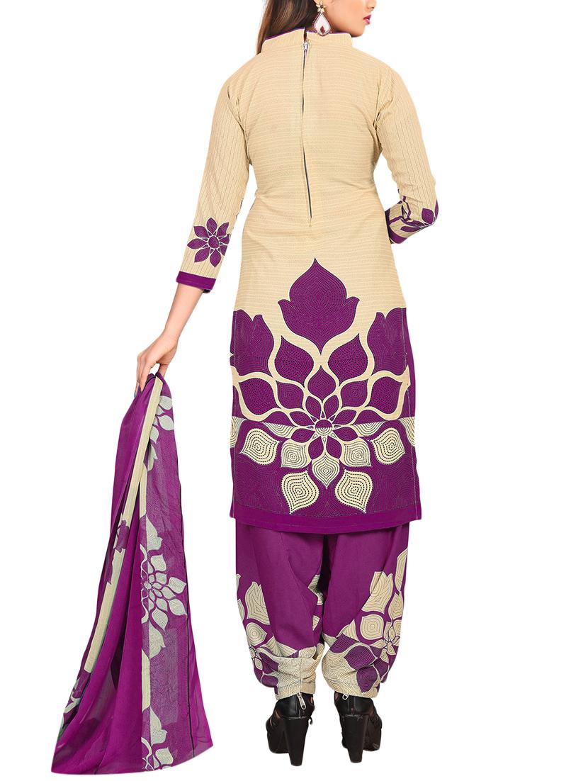 Printed unstitched salwar suit - 15346601 - Zoom Image - 2