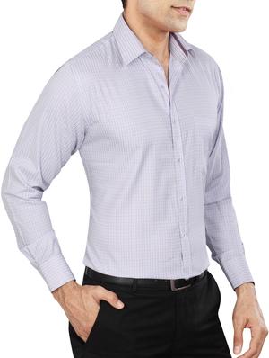 purple polyester blend formal shirt - 15346903 - Standard Image - 2