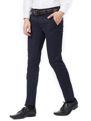 blue cotton flat front formal trouser - 15347298 - Standard Image - 2