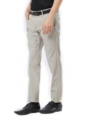beige cotton flat front formal trouser - 15347307 - Standard Image - 2